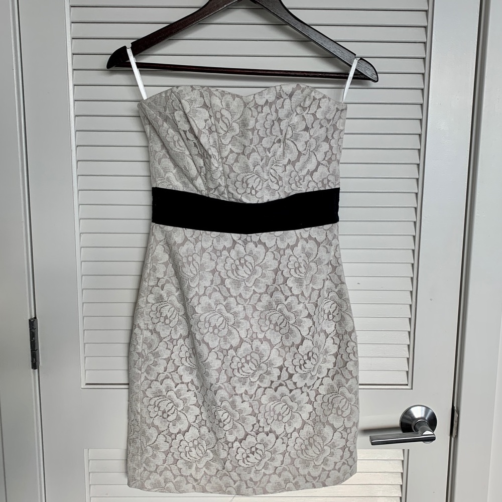 Strapless lace overlay H&M dress